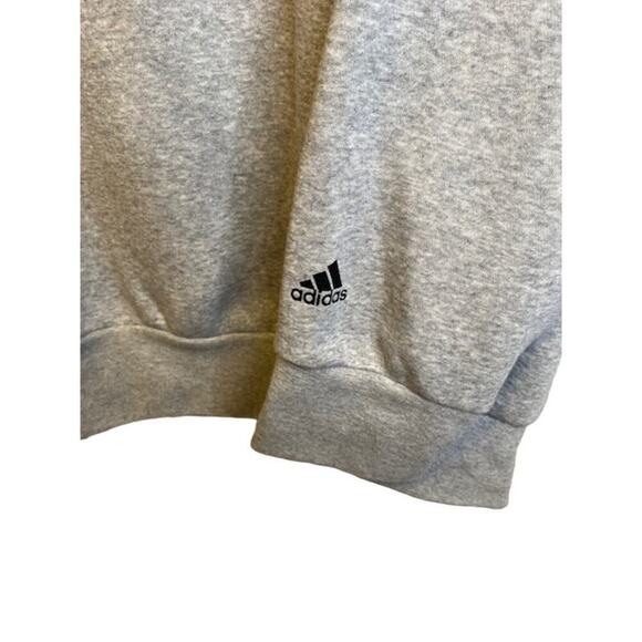 Adidas Women Solid Linear Logo Graphic Fleece Pullover Hoodie Size 4XL Gray NWT - Picture 3 of 5
